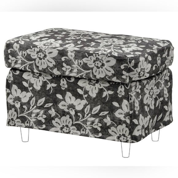 New ! IKEA STRANDMON Slipcover For Ottoman Frörum Beige/anthracite 905.466.14 - Picture 1 of 6